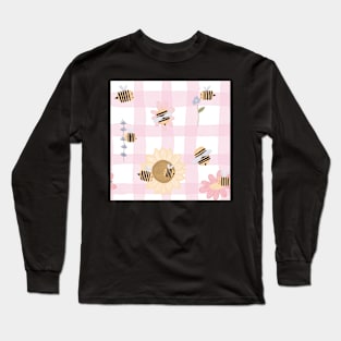 Hand drawn Bee pattern Long Sleeve T-Shirt